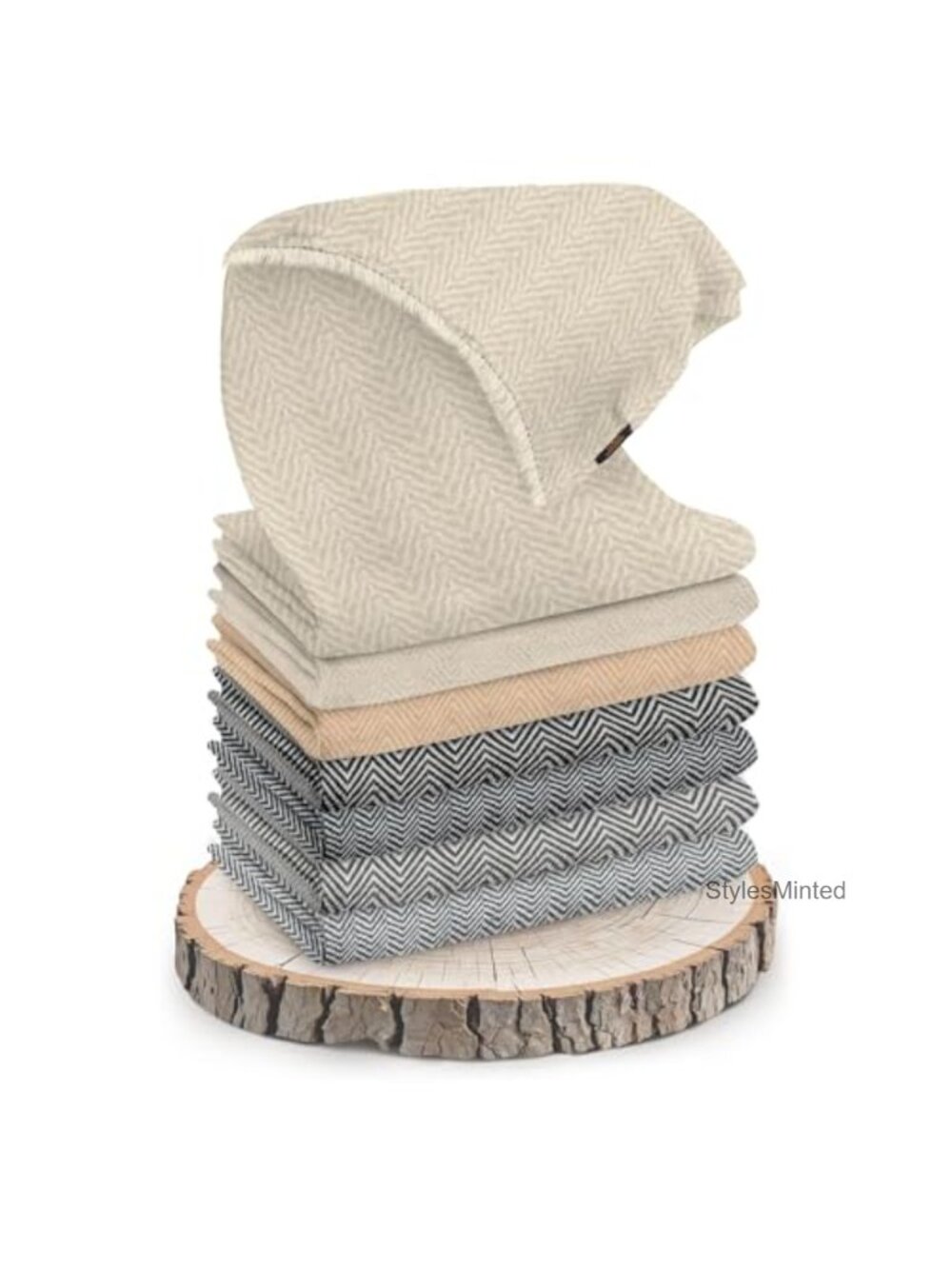 Handwoven 100% Cashmere Scarf Herringbone 68x190 Cm Unisex Soft Warm Nepal